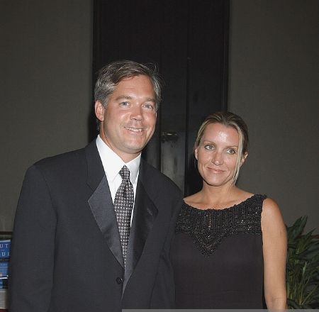 David and Melanie in black dress